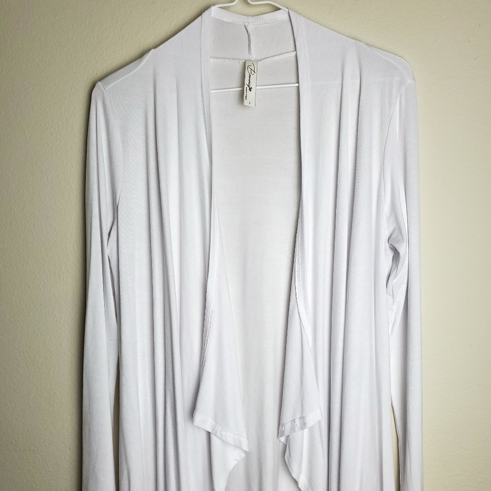 White Long Sleeve Cardigan